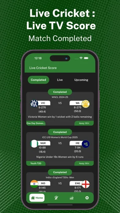Captures d'écran de Live Cricket : Live TV Score