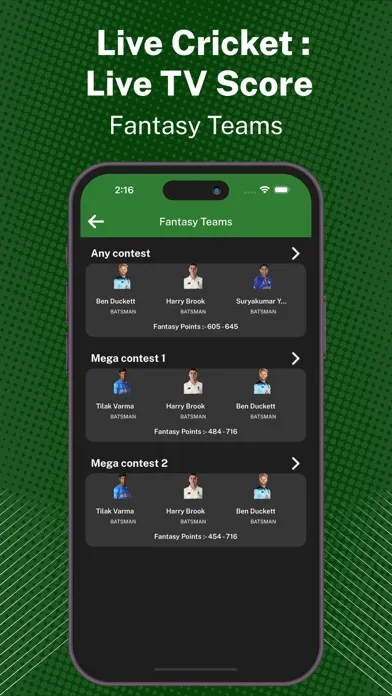 Captures d'écran de Live Cricket : Live TV Score