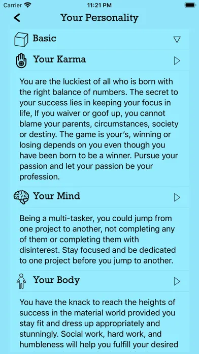 Zrzuty ekranu Know Your Personality®