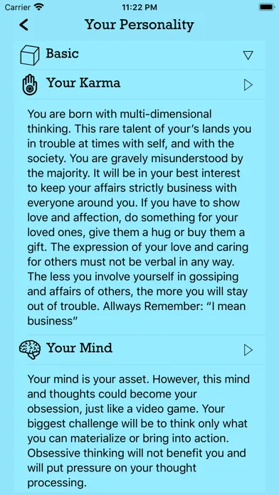 Zrzuty ekranu Know Your Personality®