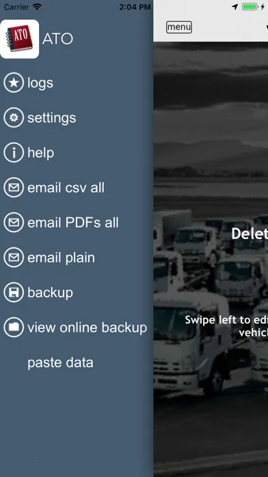 Screenshot di ATO Vehicle Logbook
