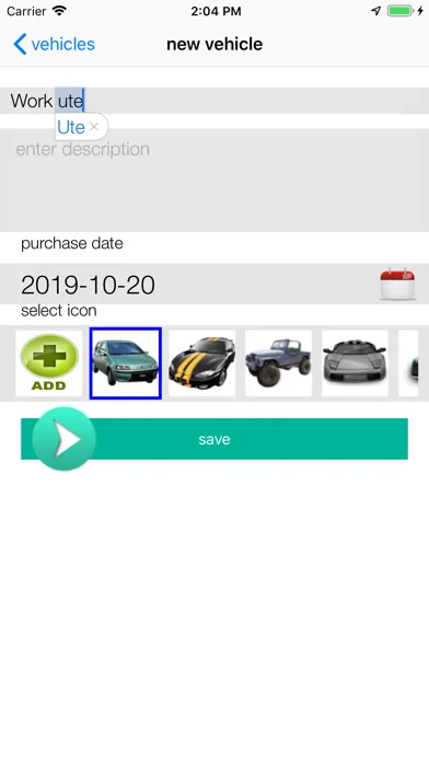Screenshot di ATO Vehicle Logbook