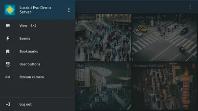 Luxriot EVO Mobile Ekran Görüntüleri