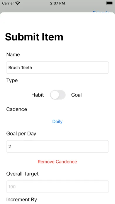 Zrzuty ekranu Custom Goal Tracking