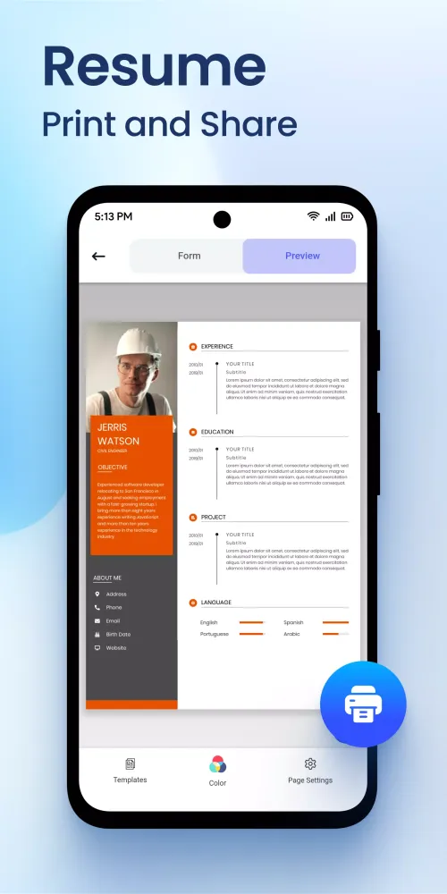 CV PDF: AI Resume, CV Maker Screenshots