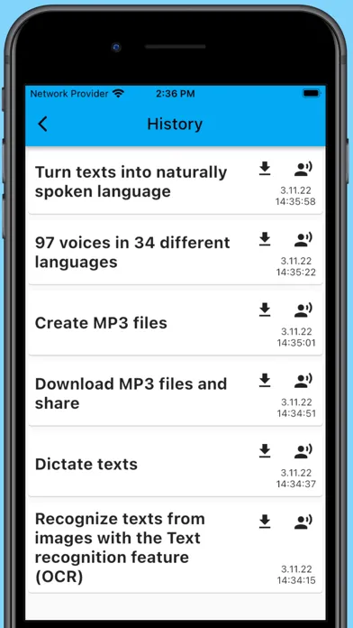 Скриншоты Natural Voice TTS