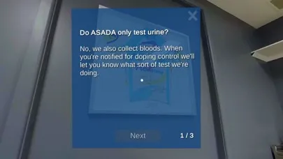 ASADA Doping Control Program Screenshots