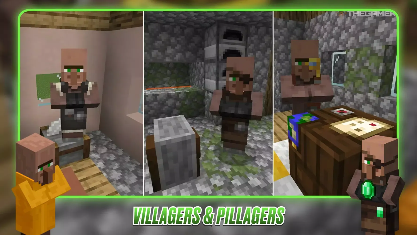 Villagers & Pillagers Mincraft سکرین شاٹس