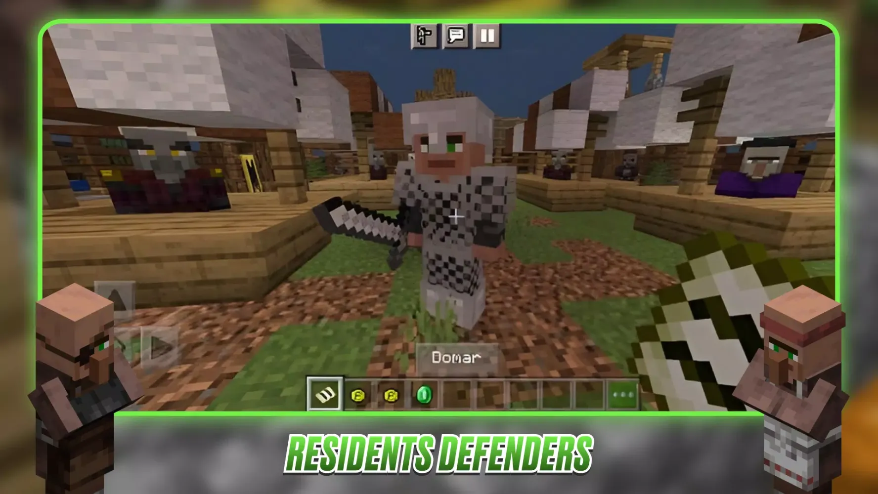 Villagers & Pillagers Mincraft سکرین شاٹس