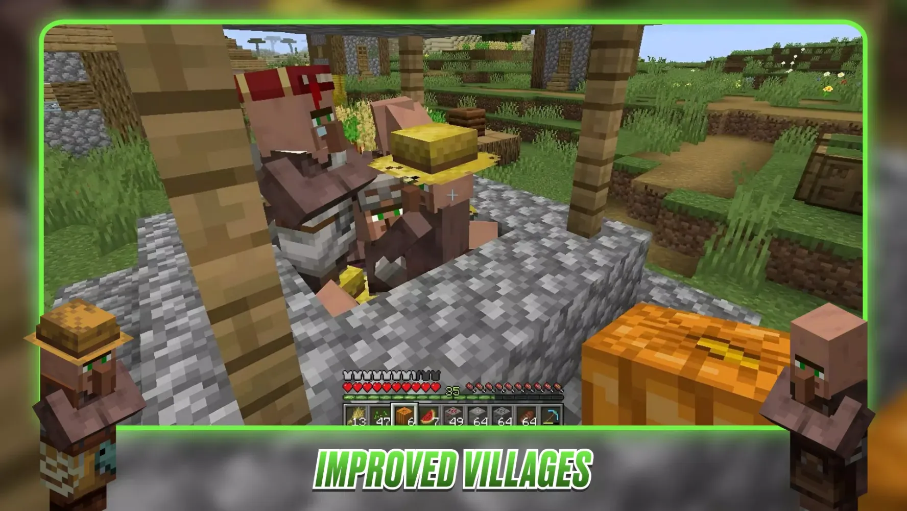 Villagers & Pillagers Mincraft سکرین شاٹس