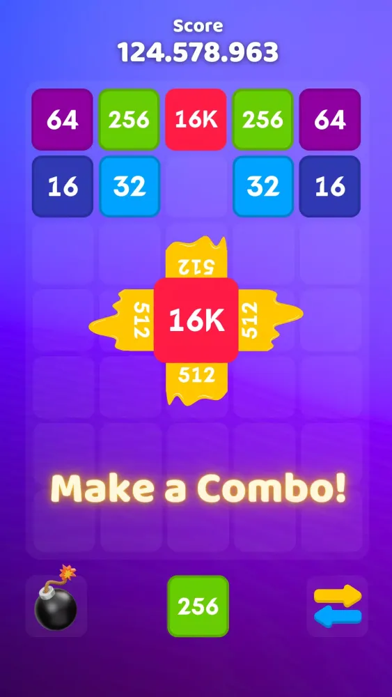 Tangkapan skrin Merge Block 2048