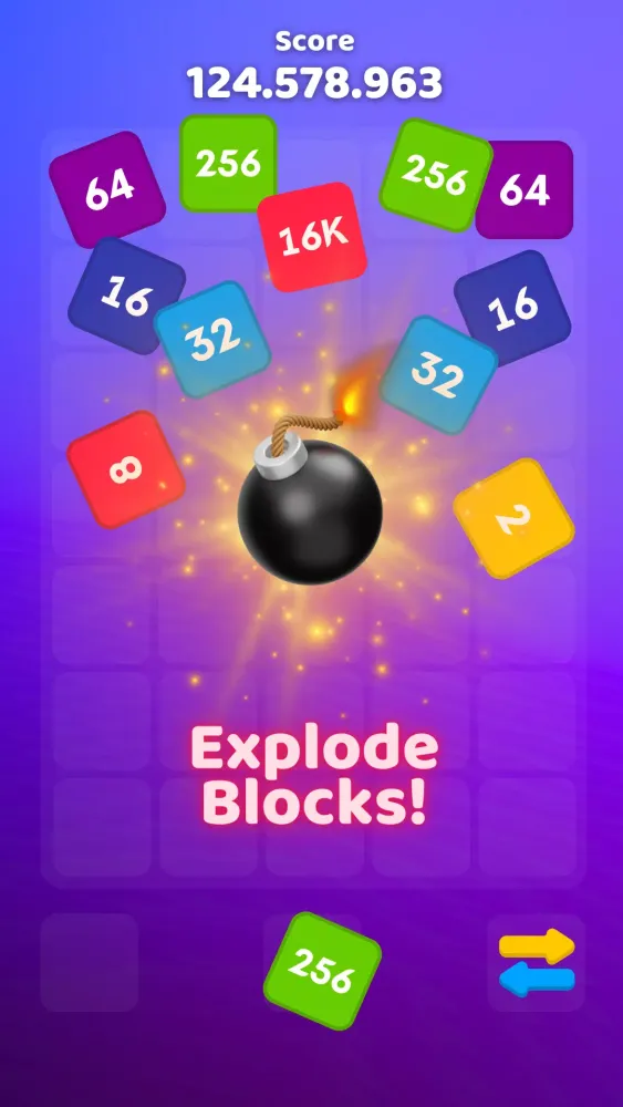 Tangkapan skrin Merge Block 2048