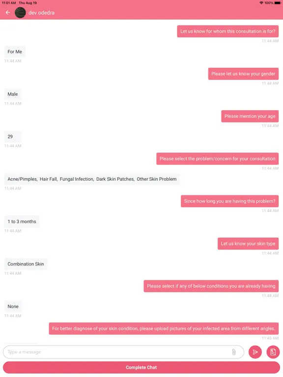 ภาพหน้าจอของ MDS Consultant iPad 
