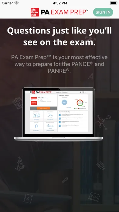 Capturas de tela do MHE PA Exam Prep