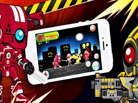Red Robot Fighter Ranger : Collect coins and various special weapons Along the way iPad  سکرین شاٹس