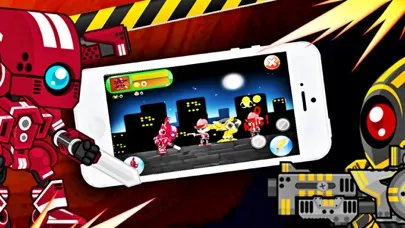 Red Robot Fighter Ranger : Collect coins and various special weapons Along the way سکرین شاٹس