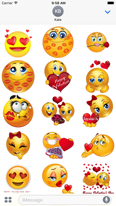 Tangkapan skrin Animated Valentine's Stickers