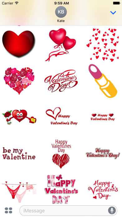 Tangkapan skrin Animated Valentine's Stickers