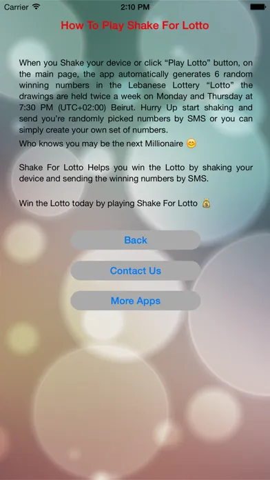 Capturas de pantalla de Shake For Lotto
