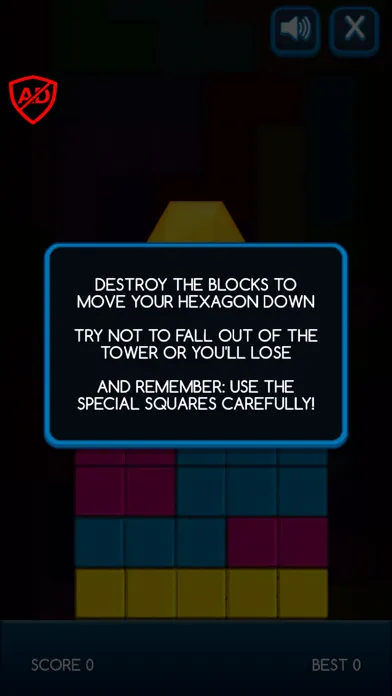 Tangkapan layar Hexagon Tower Fall