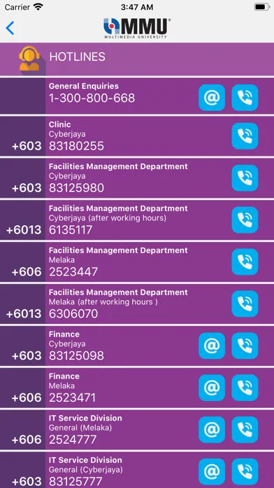 ภาพหน้าจอของ MMU Mobile