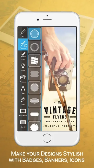 Vintage Logo & Poster Maker स्क्रीनशॉट