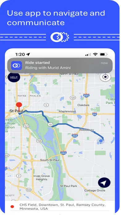 Tangkapan skrin MOOV Driver App