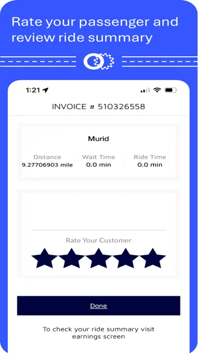 Tangkapan skrin MOOV Driver App
