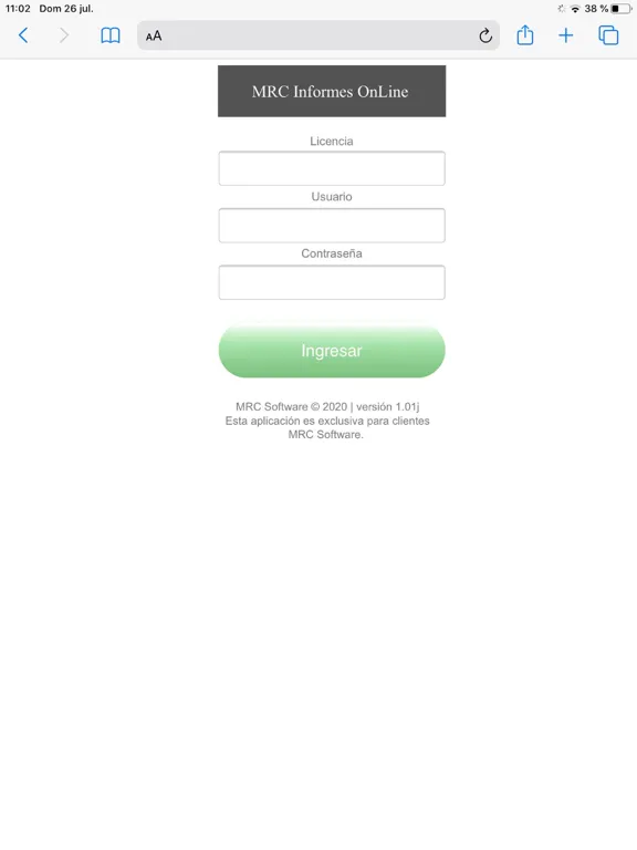 Скриншоты MRC Informes Online iPad 