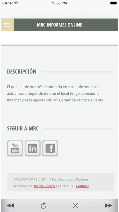 Скриншоты MRC Informes Online