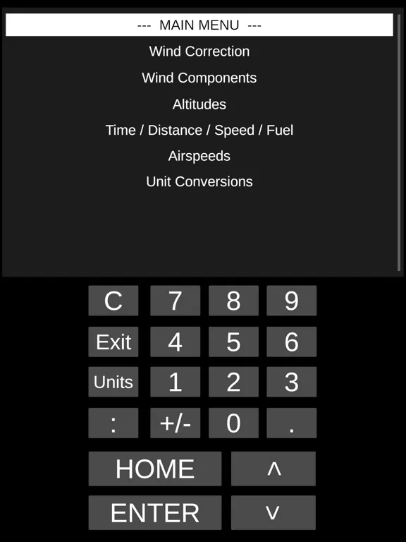 Pilot Flight Computer iPad  Ekran Görüntüleri