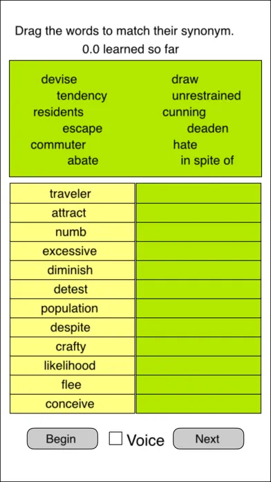 Synonym List Ekran Görüntüleri