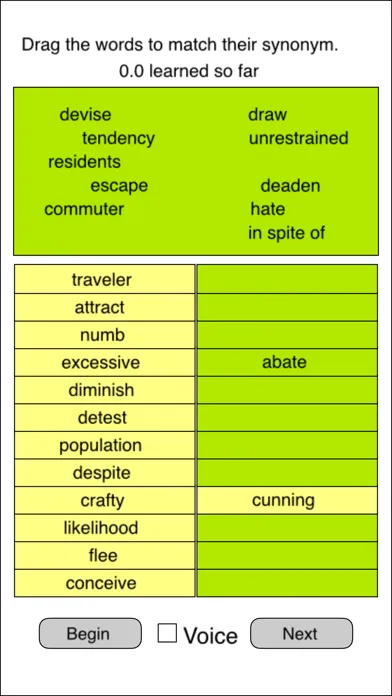 Synonym List Ekran Görüntüleri