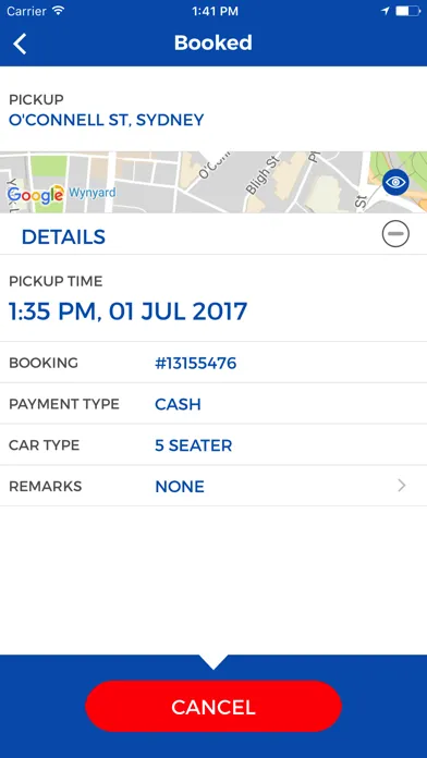 Tangkapan skrin Manly Warringah Cabs