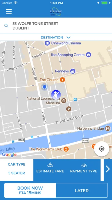 Captures d'écran de Dalkey Taxis