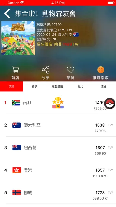 NSwitch比價神器 (非官方) Ekran Görüntüleri