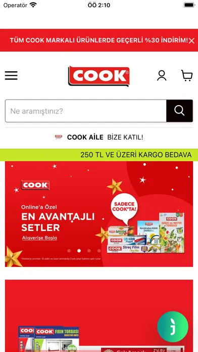 Tangkapan skrin Mağaza COOK