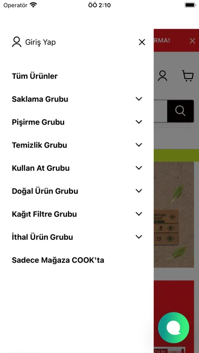Tangkapan skrin Mağaza COOK