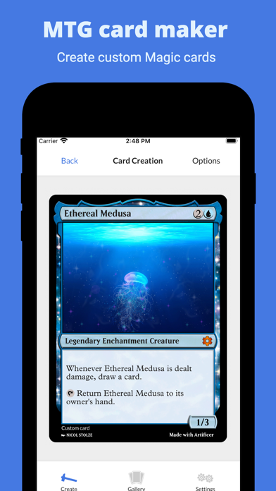 Ảnh chụp màn hình của Artificer - MTG Card Maker