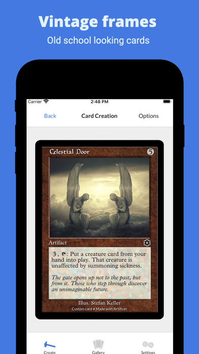 Ảnh chụp màn hình của Artificer - MTG Card Maker