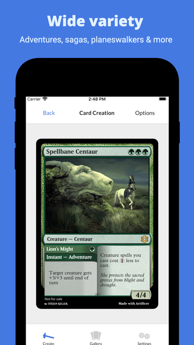 Ảnh chụp màn hình của Artificer - MTG Card Maker