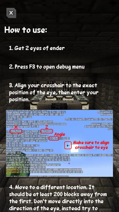 Tangkapan layar Stronghold Finder