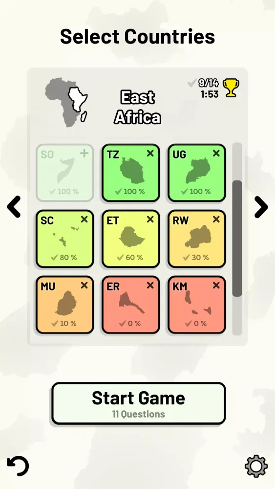 Скриншоты Countries of Africa Quiz