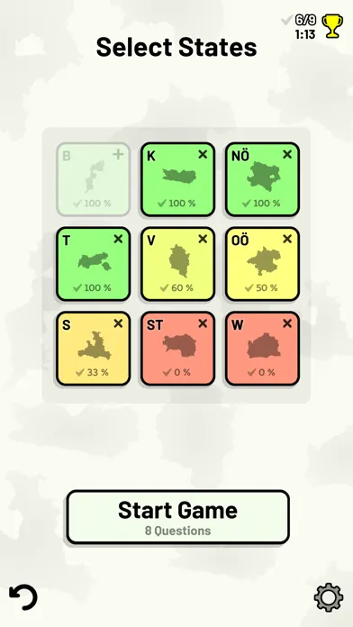 ภาพหน้าจอของ States of Austria Quiz