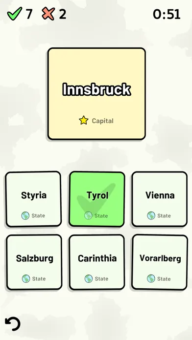 ภาพหน้าจอของ States of Austria Quiz