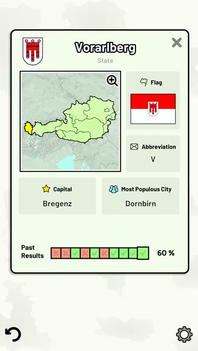 ภาพหน้าจอของ States of Austria Quiz