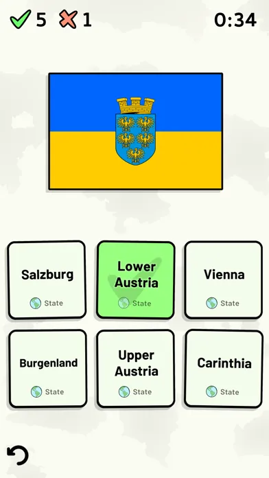 ภาพหน้าจอของ States of Austria Quiz