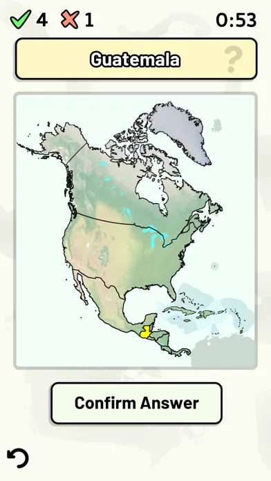 North American Countries Quiz Screenshots