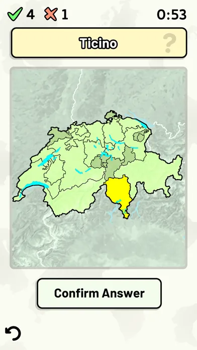 Swiss Cantons Quiz应用截图