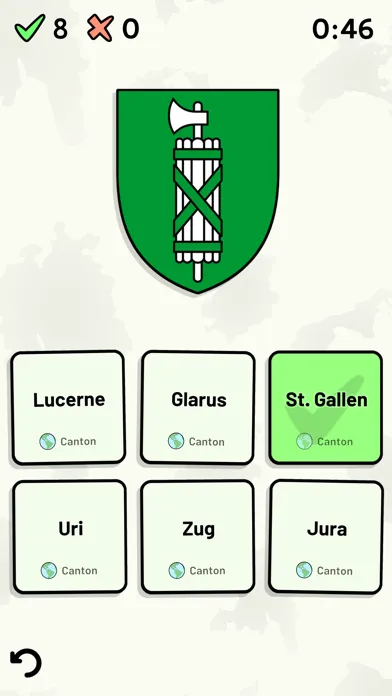 Swiss Cantons Quiz应用截图